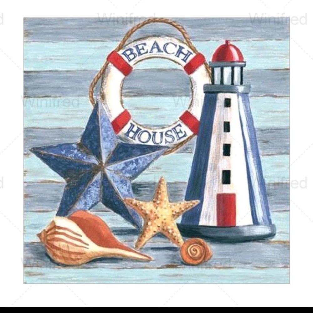 2 for $10 DIY Diamond Painting Cartoon Mediterranean Nautical Logo 30*30CM